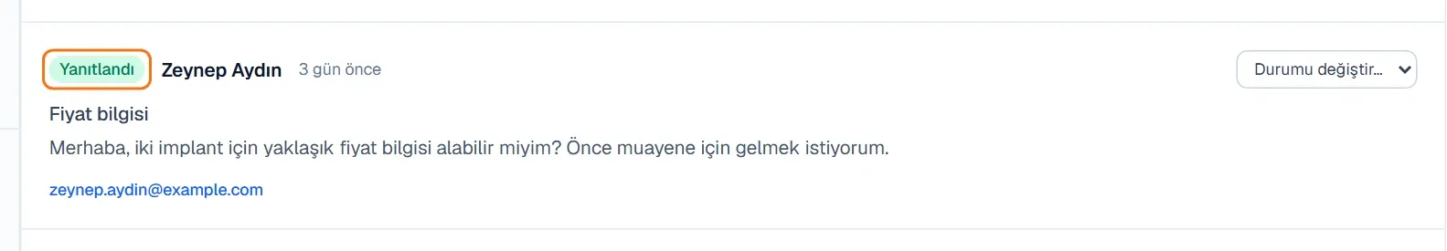 Yanıtlandı etiketi taşıyan mesaj