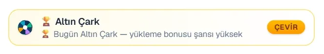 Talepler sayfasında altın renkli Altın Çark çubuğu