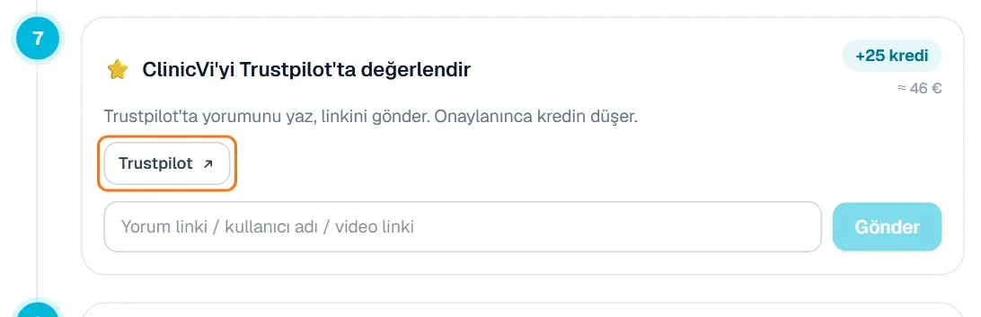 Kanıt kutusu ve Gönder düğmesiyle bir görev