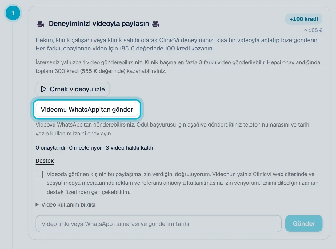 Kazanç Merkezi’nde videolu yorum görevi